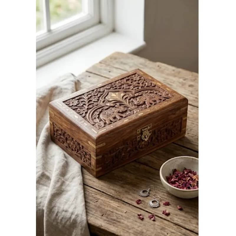 Carved Wooden Box
